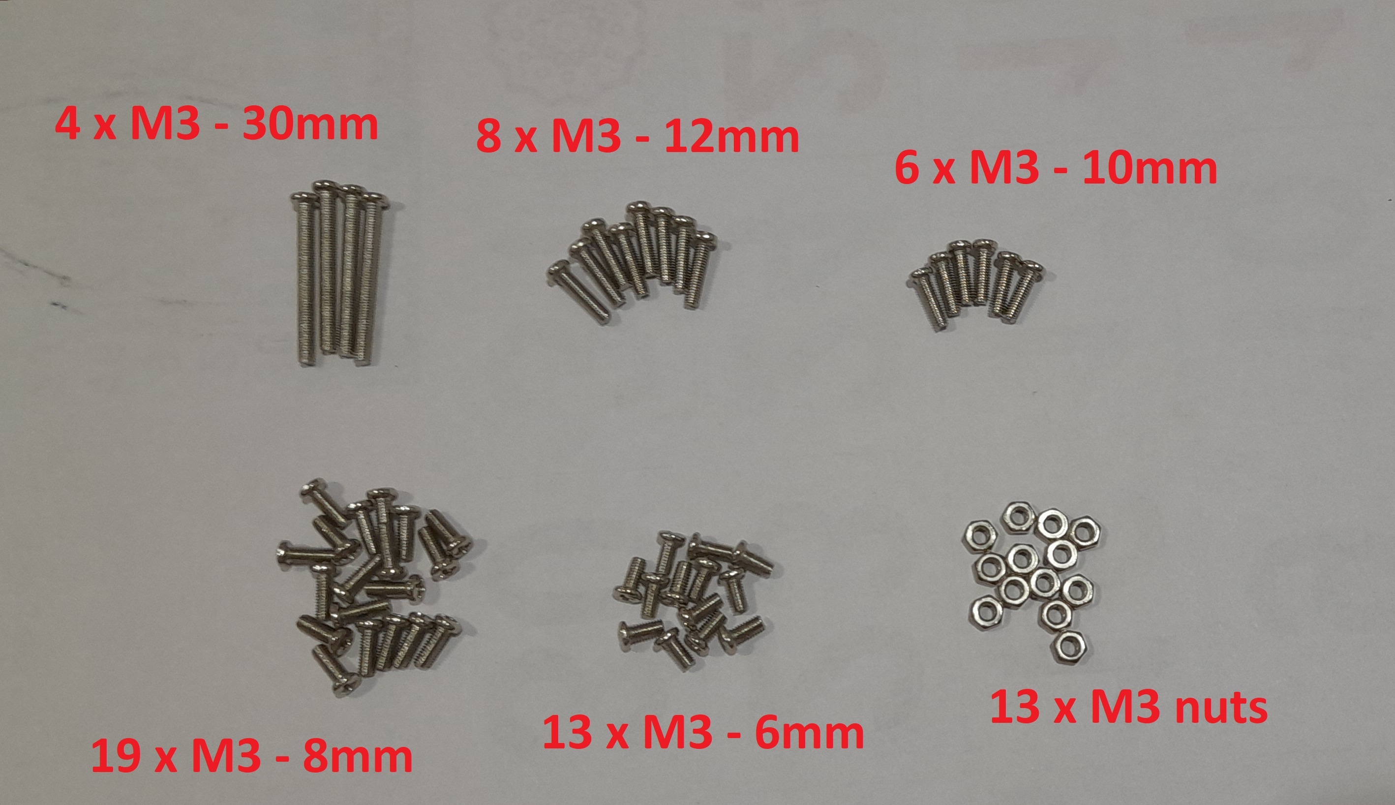 Fastener List